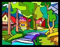 Mountain Stream, Trees & Houses
Picture # 1469
